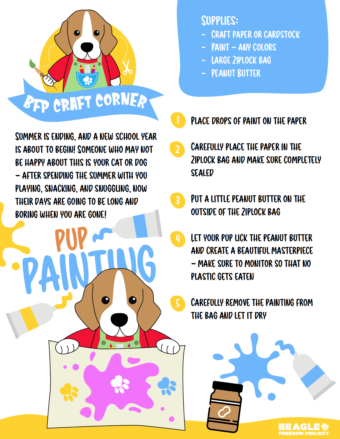 Craft Corner Pup Painting