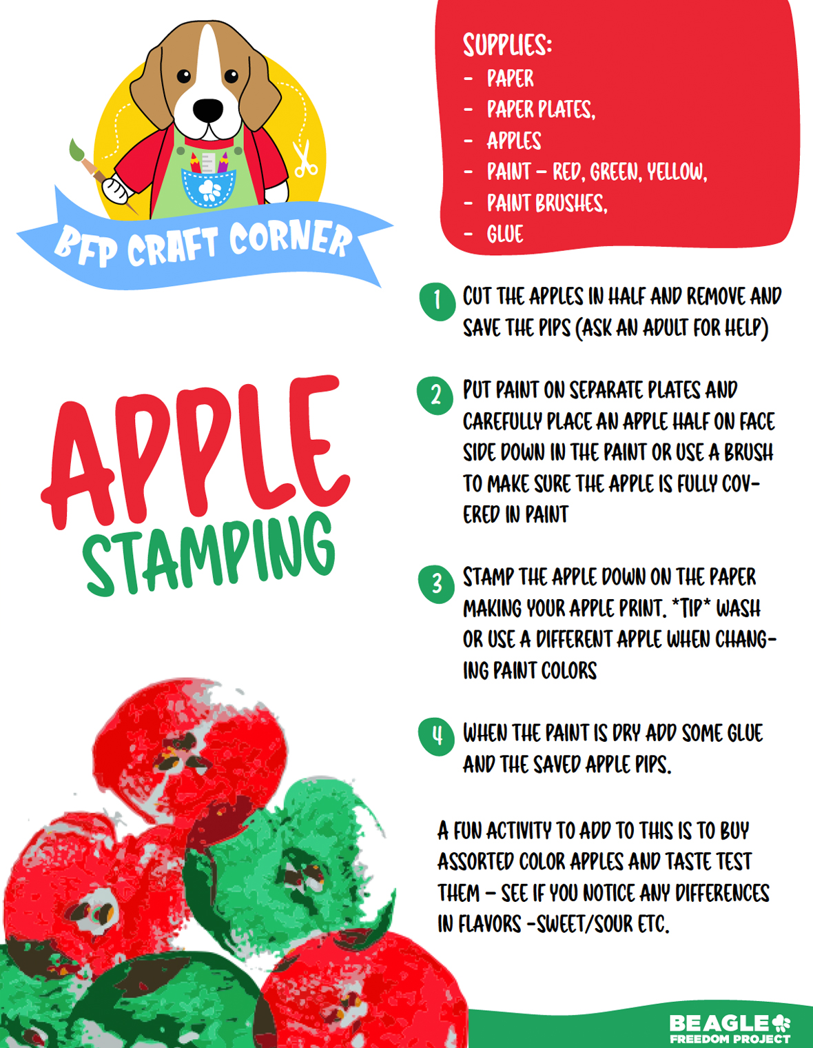 Craft Corner Apple Stamp