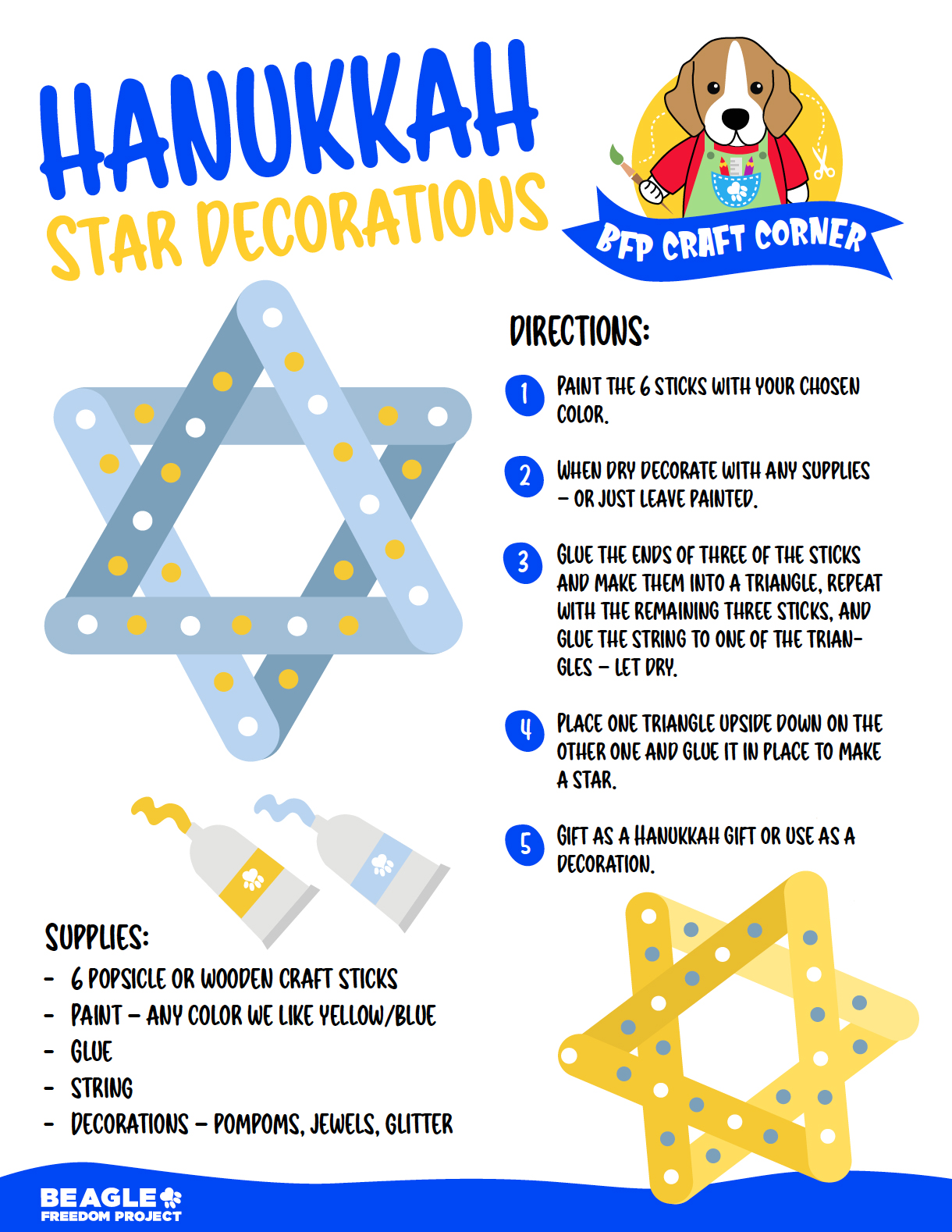 Craft Corner - Hanukkah Stars