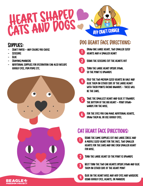 Craft Corner - Heart Shaped Cats and Dogs