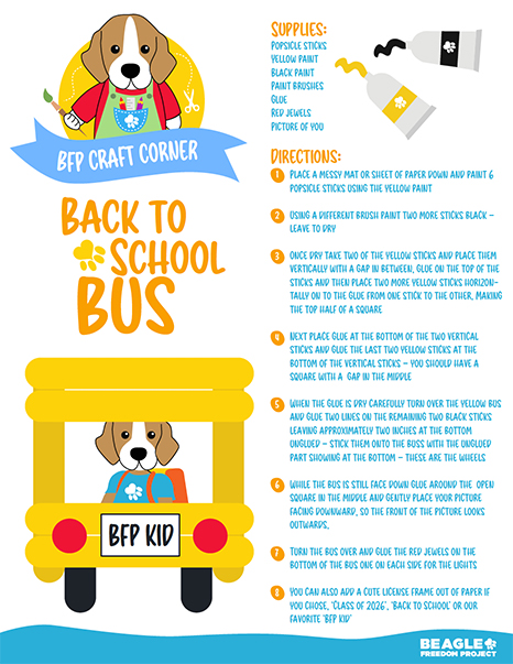 Craft Corner: Back to School Bus