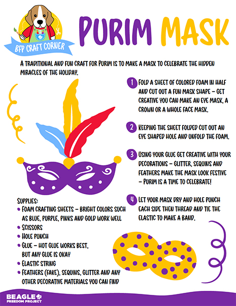 Craft Corner: Purim Mask